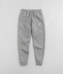 Nike Sportswear Nike Club Fleece Joggers - Dark Grey Heather / Matte Silver / White