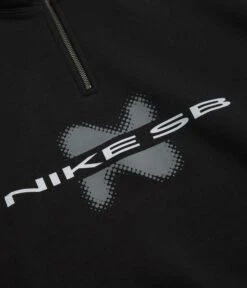 Nike SB Y2K 1/2 Zip Sweatshirt - Black -Outlet The Street Set Store nike sb y2k 1 2 zip sweatshirt black 3