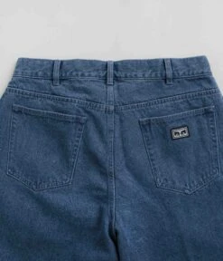 Obey Bigwig Baggy Denim Shorts - Light Indigo -Outlet The Street Set Store obey bigwig baggy denim shorts light indigo 6