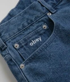 Obey Bigwig Baggy Denim Shorts - Light Indigo -Outlet The Street Set Store obey bigwig baggy denim shorts light indigo 7