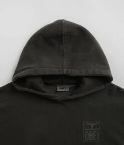 Obey Eyes Icon Extra Heavy Hoodie - Pigment Pirate Black -Outlet The Street Set Store obey eyes icon extra heavy hoodie pigment pirate black 5