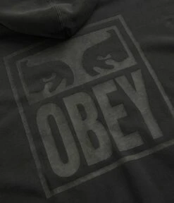 Obey Eyes Icon Extra Heavy Hoodie - Pigment Pirate Black -Outlet The Street Set Store obey eyes icon extra heavy hoodie pigment pirate black 6