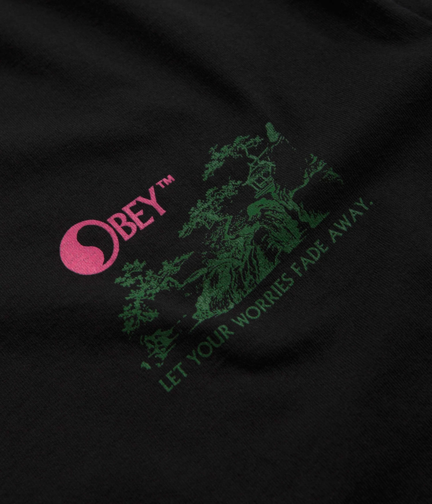 Obey Let Your Worries Fade Away T-Shirt - Vintage Black 3 Obey Let Your Worries Fade Away T-Shirt - Vintage Black - Image 3