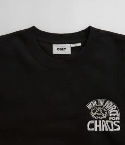 Obey Peace Program Crewneck Sweatshirt - Black -Outlet The Street Set Store obey peace program crewneck sweatshirt black 5