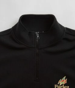 Parlez Wanstead 1/4 Zip Sweatshirt - Black -Outlet The Street Set Store parlez wanstead 1 4 zip sweatshirt black 4