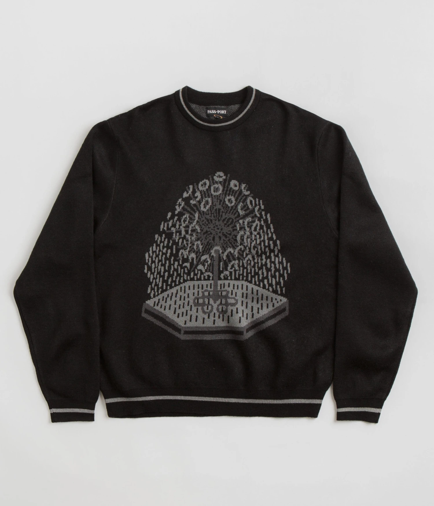 Pass Port Kings X Fountain Mohair Knitted Sweatshirt - Black 1 Pass Port Kings X Fountain Mohair Knitted Sweatshirt - Black