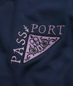 Pass Port Manuscript Crewneck Sweatshirt - Navy -Outlet The Street Set Store pass port manuscript crewneck sweatshirt navy 3