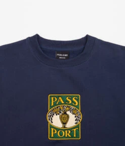 Pass Port Vase Crewneck Sweatshirt - Navy -Outlet The Street Set Store pass port vase crewneck sweatshirt navy 4