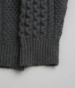 Patagonia Recycled Cable Knit Crewneck Sweatshirt - Hex Grey -Outlet The Street Set Store patagonia recycled cable knit crewneck sweatshirt hex grey 4