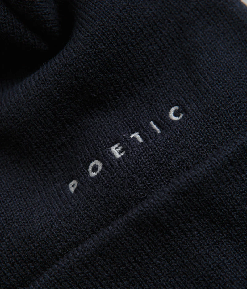 Poetic Collective Double Beanie - Navy 2 Poetic Collective Double Beanie - Navy - Image 2