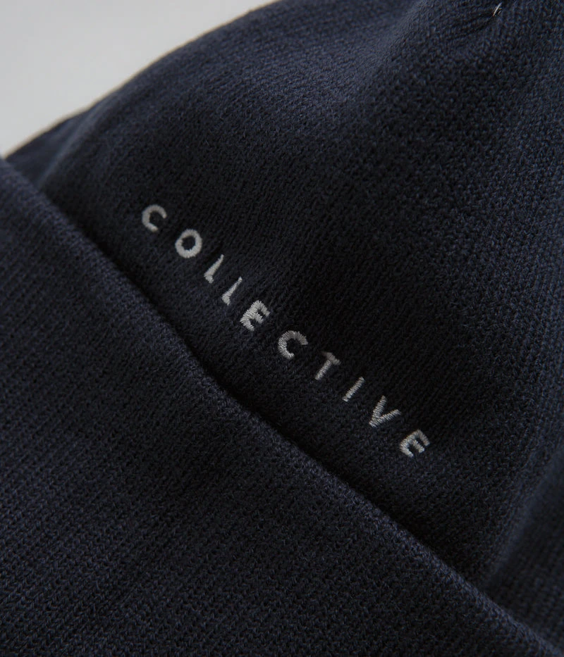 Poetic Collective Double Beanie - Navy 3 Poetic Collective Double Beanie - Navy - Image 3