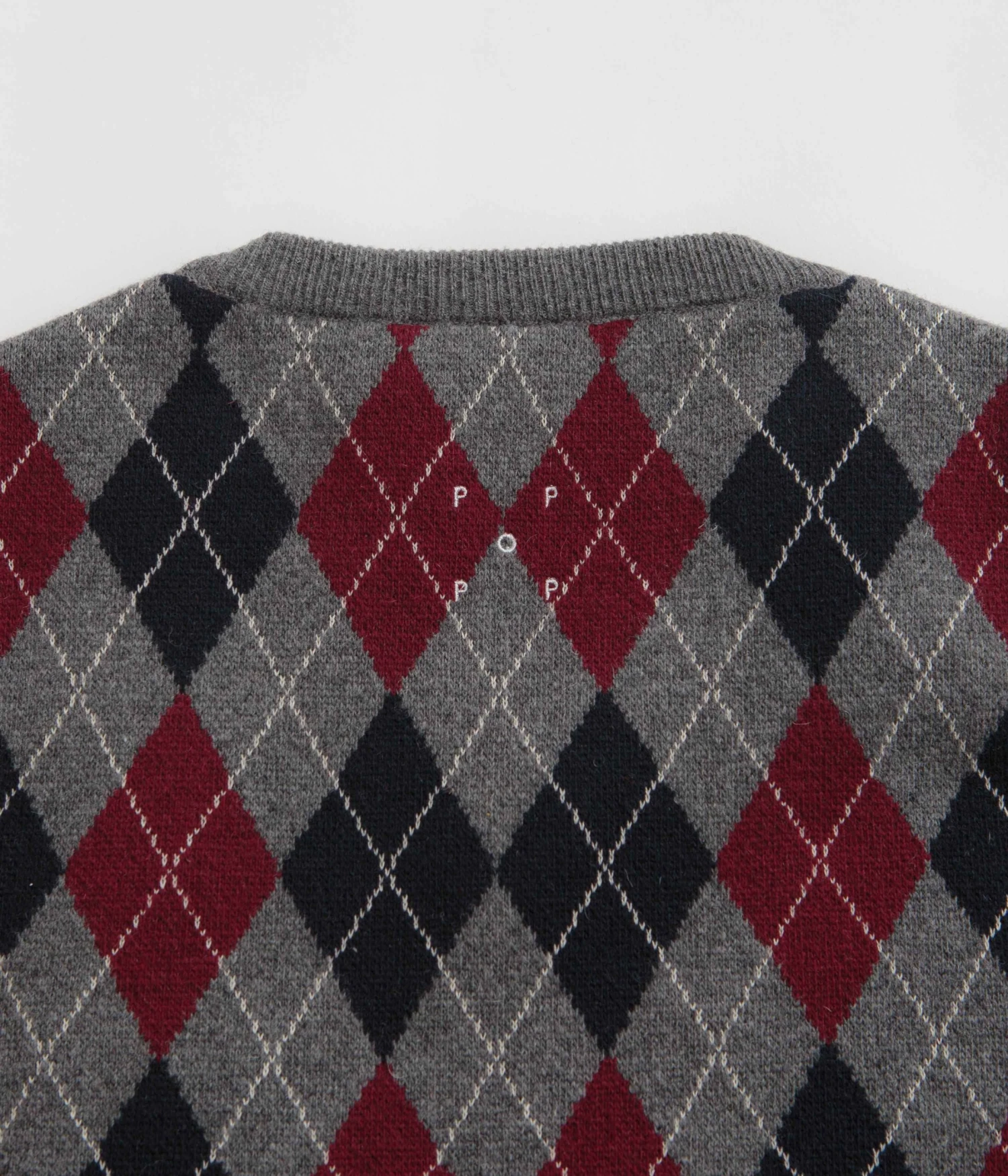 Pop Trading Company Burlington Knitted Spencer Vest - Charcoal / Multi 4 Pop Trading Company Burlington Knitted Spencer Vest - Charcoal / Multi - Image 4