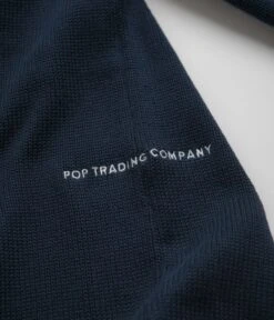 Pop Trading Company Captain Knitted Crewneck Sweatshirt - Navy -Outlet The Street Set Store pop trading company captain knitted crewneck sweatshirt navy 4
