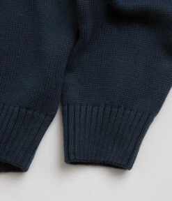 Pop Trading Company Captain Knitted Crewneck Sweatshirt - Navy -Outlet The Street Set Store pop trading company captain knitted crewneck sweatshirt navy 5