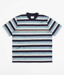 Pop Trading Company X Paul Smith Stripe T-Shirt - Very Dark Navy