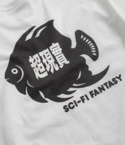 Sci-Fi Fantasy Fish Pocket T-Shirt - White -Outlet The Street Set Store sci fi fantasy fish pocket t shirt white 5
