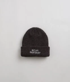 Sci-Fi Fantasy Mixed Yarn Logo Beanie - Black / Gray