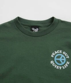 The Quiet Life Peace Out T-Shirt - Hunter Green -Outlet The Street Set Store the quiet life peace out t shirt hunter green 2