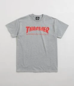 Thrasher Skate Mag T-Shirt - Grey / Red