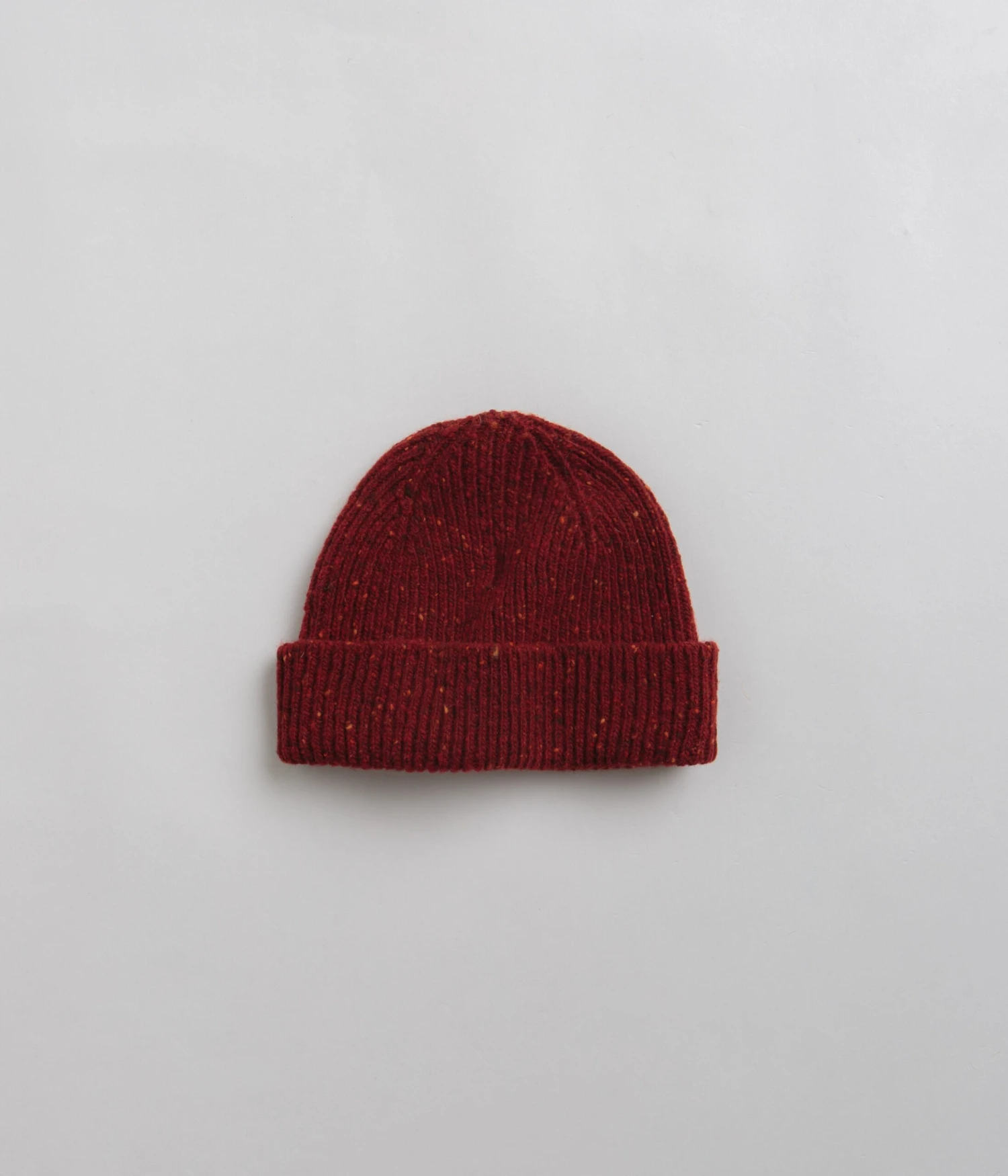 Uskees 4003 Speckled Donegal Wool Beanie - Merlot 1 Uskees 4003 Speckled Donegal Wool Beanie - Merlot