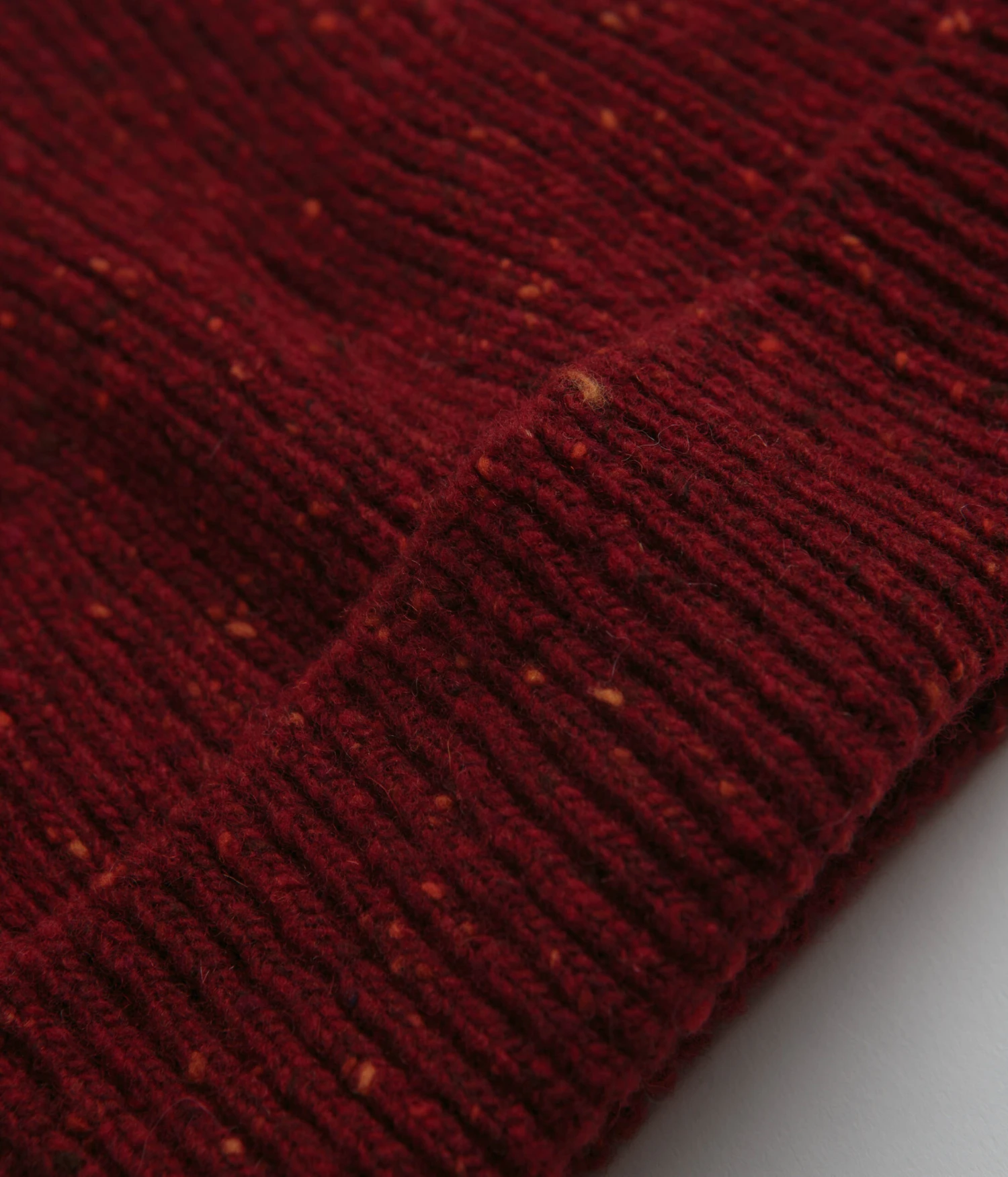 Uskees 4003 Speckled Donegal Wool Beanie - Merlot 2 Uskees 4003 Speckled Donegal Wool Beanie - Merlot - Image 2