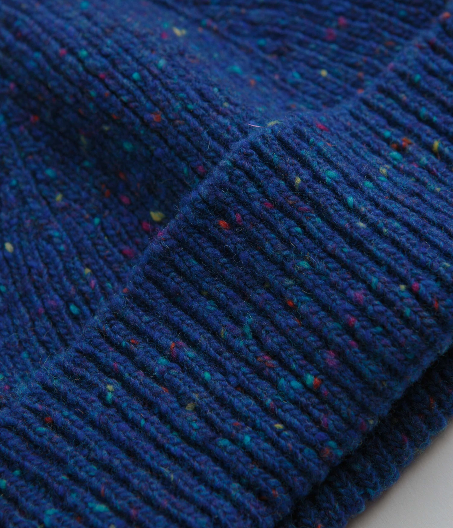 Uskees 4003 Speckled Donegal Wool Beanie - Ultra Blue 2 Uskees 4003 Speckled Donegal Wool Beanie - Ultra Blue - Image 2
