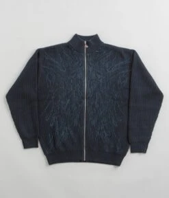 Yardsale Ripper Knit Zip Sweatshirt - Navy